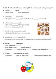 English Worksheet: quantifiers