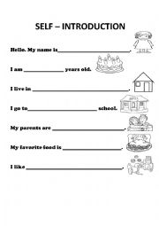 English Worksheet: Introducing Oneself