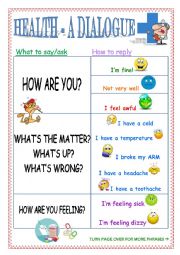 English Worksheet: Health - some useful phrases