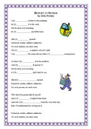 English Worksheet: Song: Return to Sender (Elvis Presley)