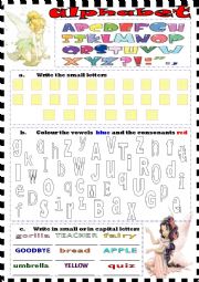 English Worksheet: alphabet letters