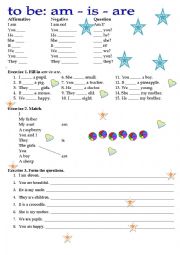 English Worksheet: Verb to be