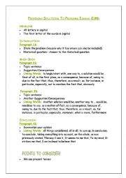 English Worksheet: Providing Solutions To Problems Essays ECPE