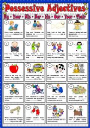 English Worksheet: POSSESSIVE ADJECTIVES