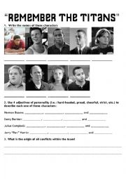 English Worksheet: Remember the titans