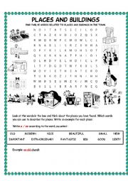 English Worksheet: Places and Buildings
