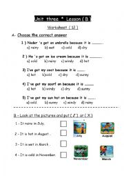 English Worksheet: weather