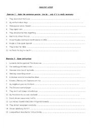 English Worksheet: passive voice