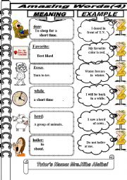 English Worksheet: amazing words (the big circle)