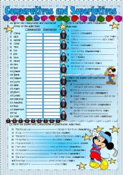 English Worksheet: comparatives and superlatives