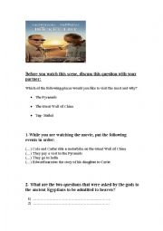 English Worksheet: The Bucket List- Scene 3