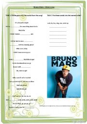 English Worksheet: Bruno Mars - Marry you
