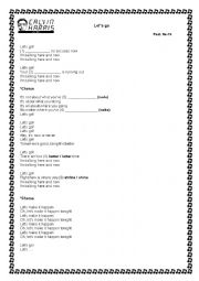 English Worksheet: Lets Go - Calvin Harris