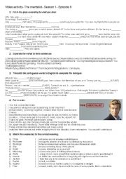 English Worksheet: The mentalist Video activity