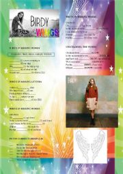 English Worksheet: Birdy Wings