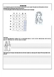 English Worksheet: The Secret Code