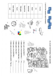 English Worksheet: BOY AND GIRL TOYS 