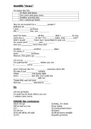 English Worksheet: Westlife - Home