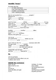 English Worksheet: Westlife - Home