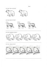 English Worksheet: how many?