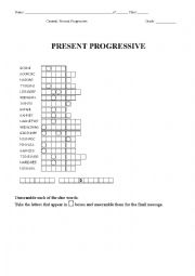 English Worksheet: Present Progressive