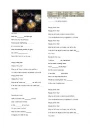 English Worksheet: Happy New Year