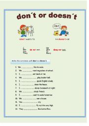 English Worksheet: Dont or Doesnt