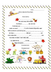 English Worksheet: Fun Back to School Little Activity