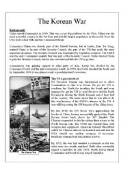 English Worksheet: Korean War