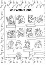 English Worksheet: Mr potatos jobs