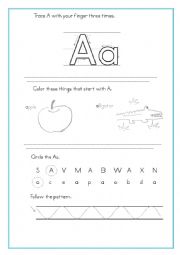 English Worksheet: Practise Alphabet