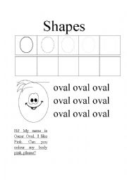 English Worksheet: Shapes - Oval