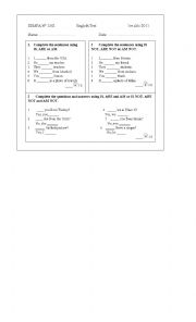 English Worksheet: EVALUATION