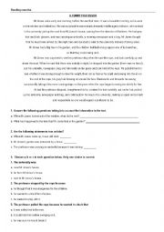 English Worksheet: A funny professor