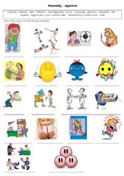 English Worksheet: Adjectives