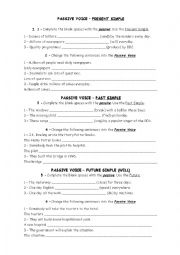 English Worksheet: Passive Voice