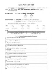 English Worksheet: Passive Voice, two objects