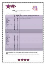 English Worksheet: Make versus Do collocations practice 