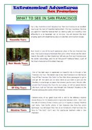 English Worksheet: San Francisco Tours