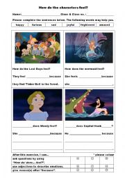 Peter Pan Worksheet