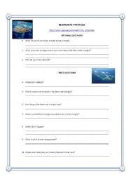 English Worksheet: Video Activity - Bermudas Triangle