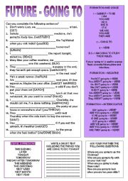 English Worksheet: Future - Going To