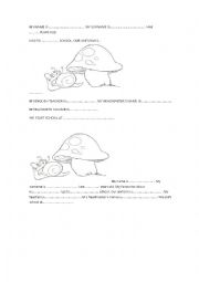 English Worksheet: welome card