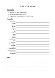 English Worksheet: Iphone