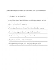 English Worksheet: Conjunctions