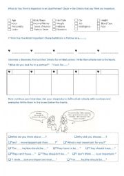 English Worksheet: Perfect Partner