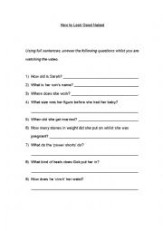 English Worksheet: How to Look Good Naked