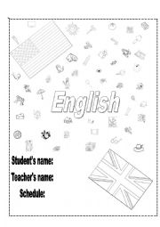 English Worksheet: English notebook cover