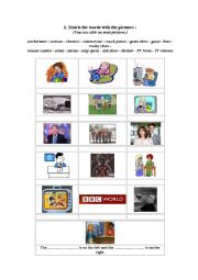 English Worksheet: TV and Media Vocabulary