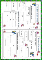 English Worksheet: the days of the week